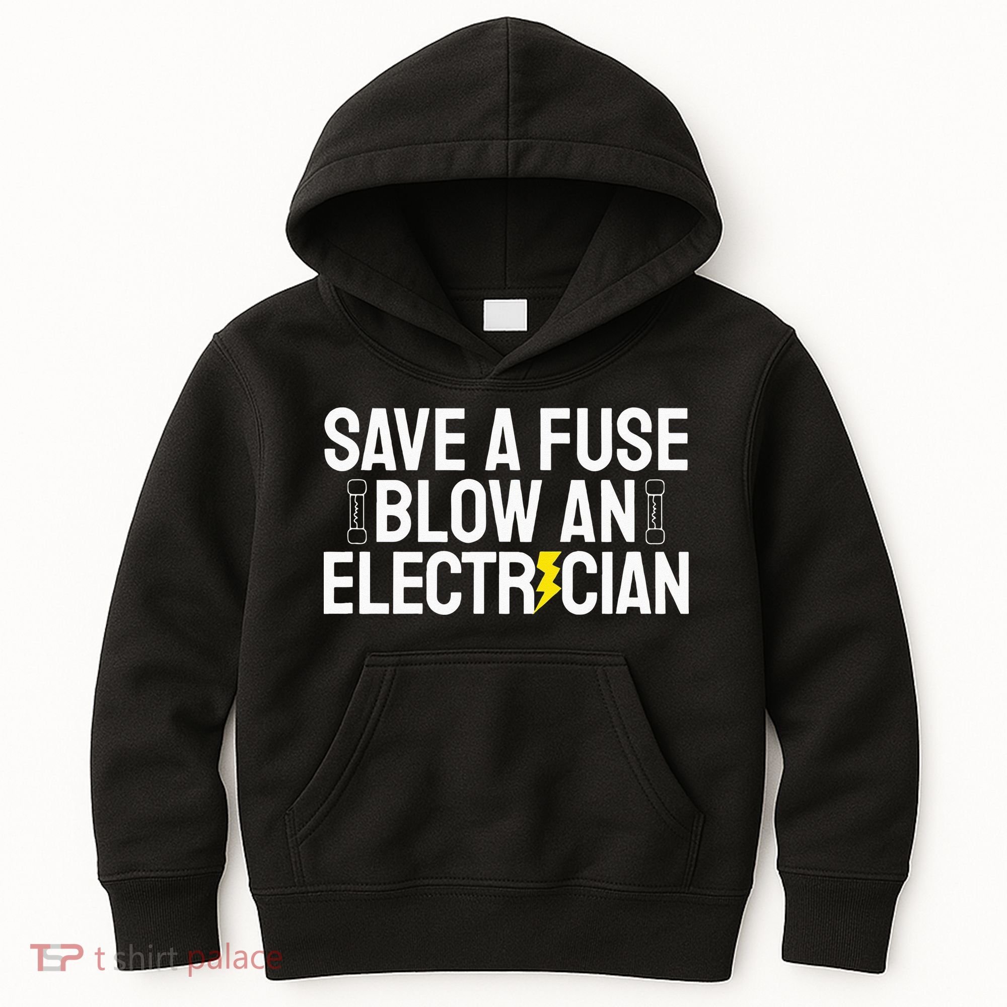 Funny Save A Fuse Blow An Electrician Kids Hoodie