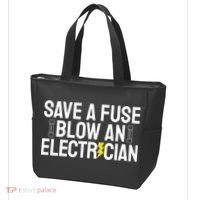 Funny Save A Fuse Blow An Electrician Tote Bag thumb 3