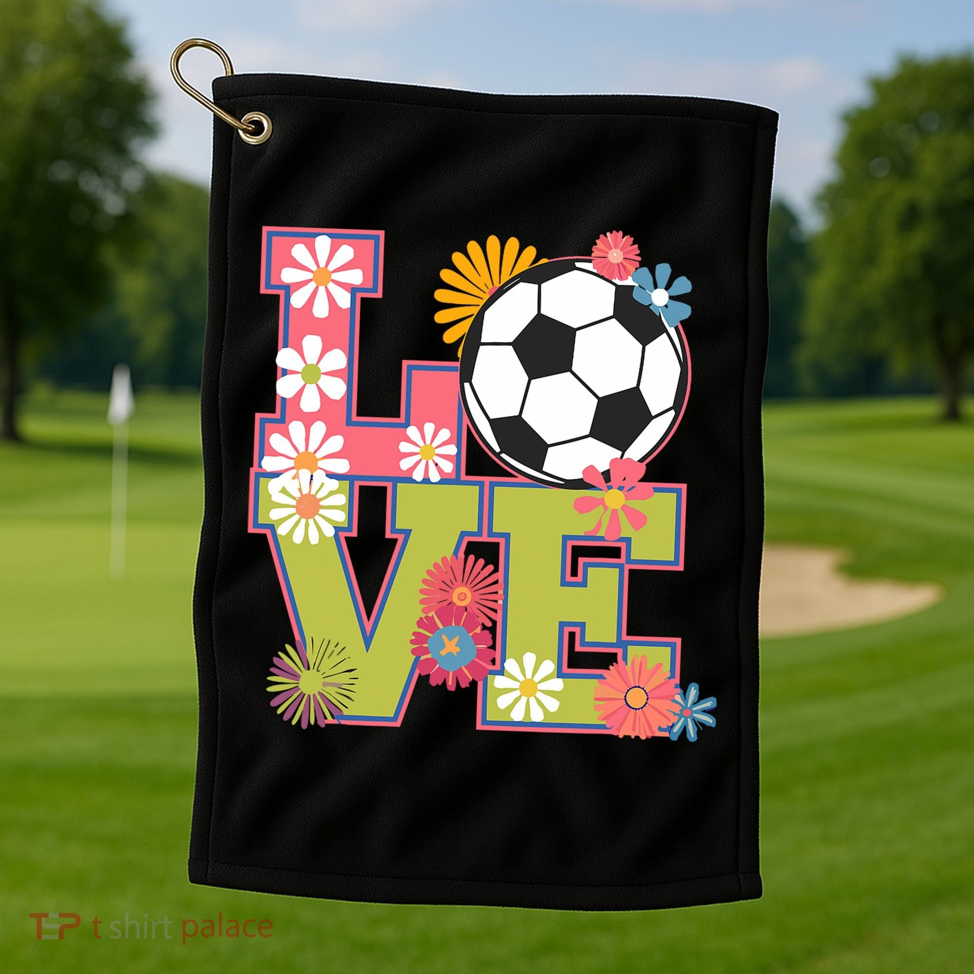 Funny Soccer Art For Soccer Player Soccer Lover  Golf Towel