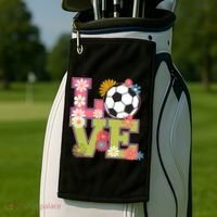 Funny Soccer Art For Soccer Player Soccer Lover  Golf Towel thumb 2