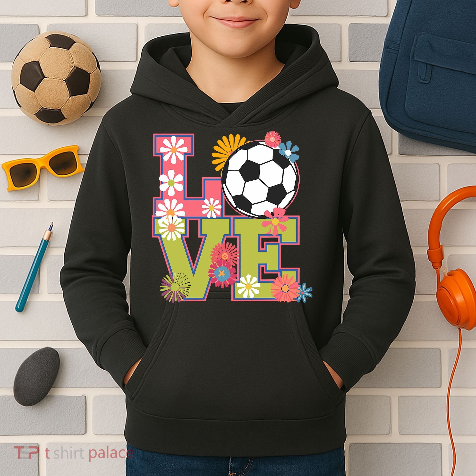 Funny Soccer Art For Soccer Player Soccer Lover  Kids Hoodie