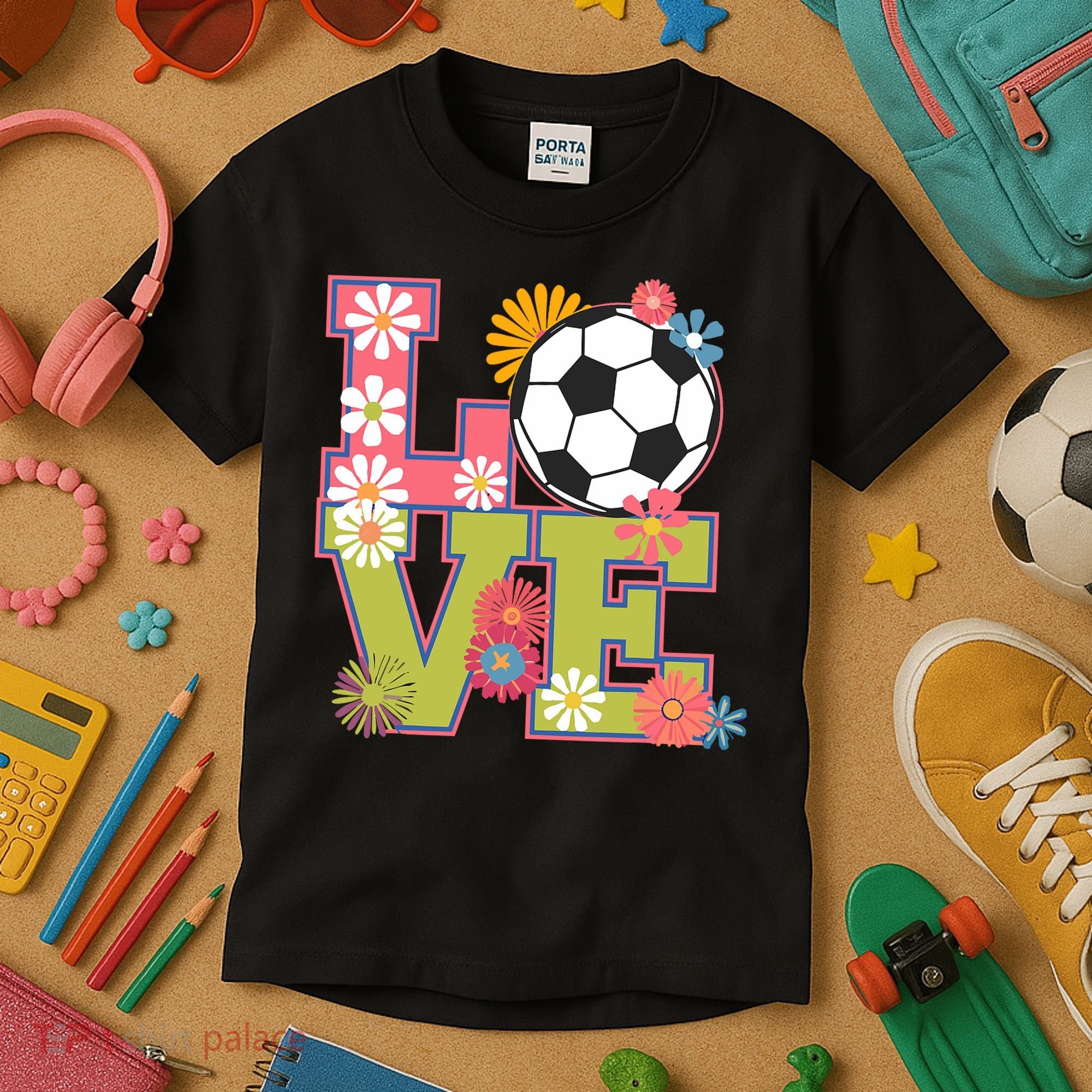 Funny Soccer Art For Soccer Player Soccer Lover  Kids T-Shirt