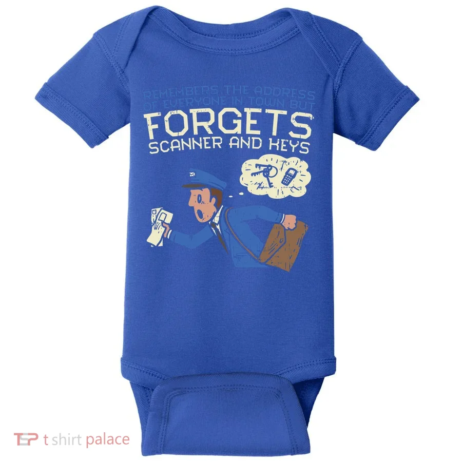 Forgets Scanner And Keys Mail Carrier Postal Worker Mailman Gift Baby Bodysuit