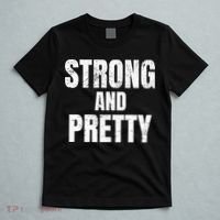 Funny Strong And Pretty Strongman Fitness Gym Gift T-Shirt thumb 5