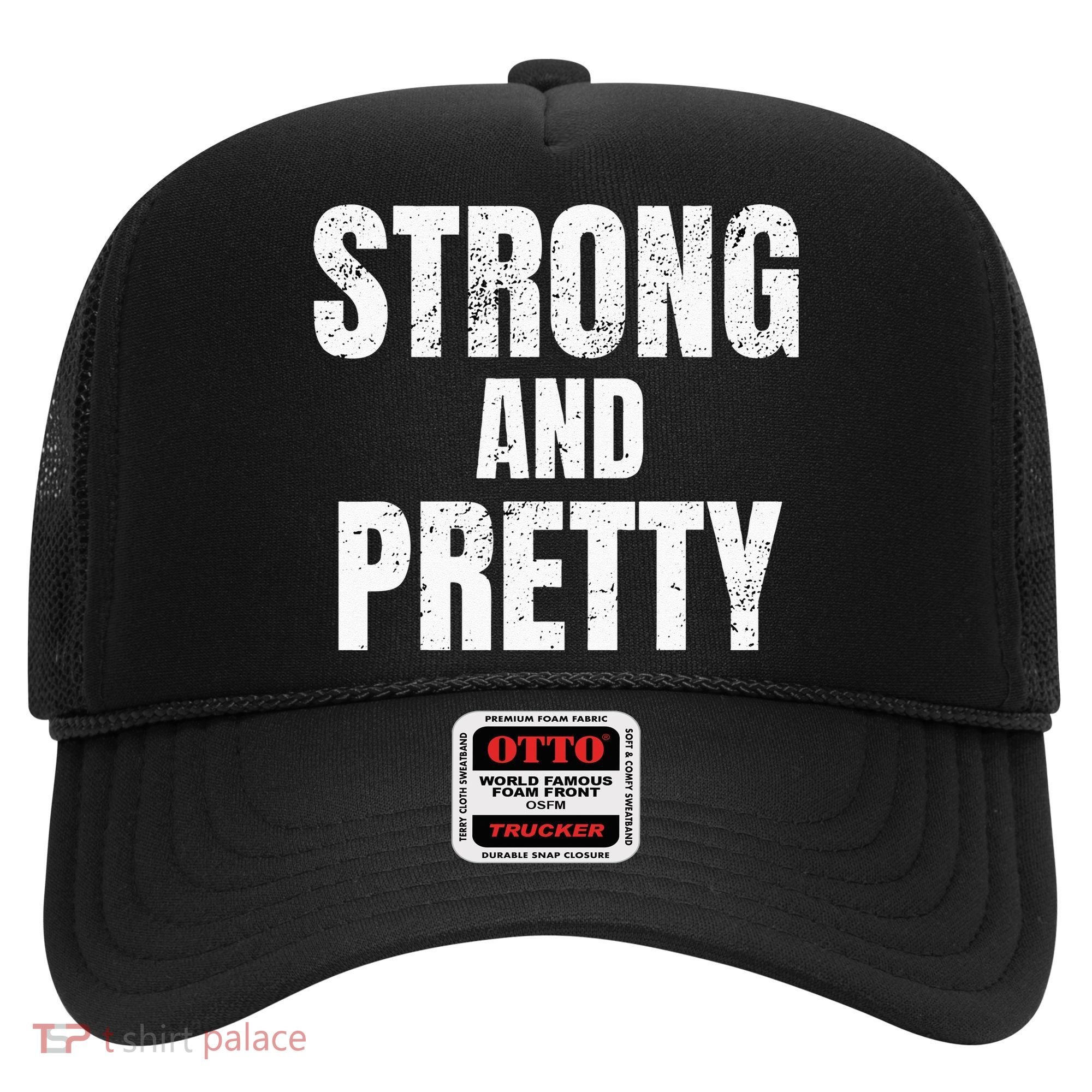 Funny Strong And Pretty Strongman Fitness Gym Gift Hat