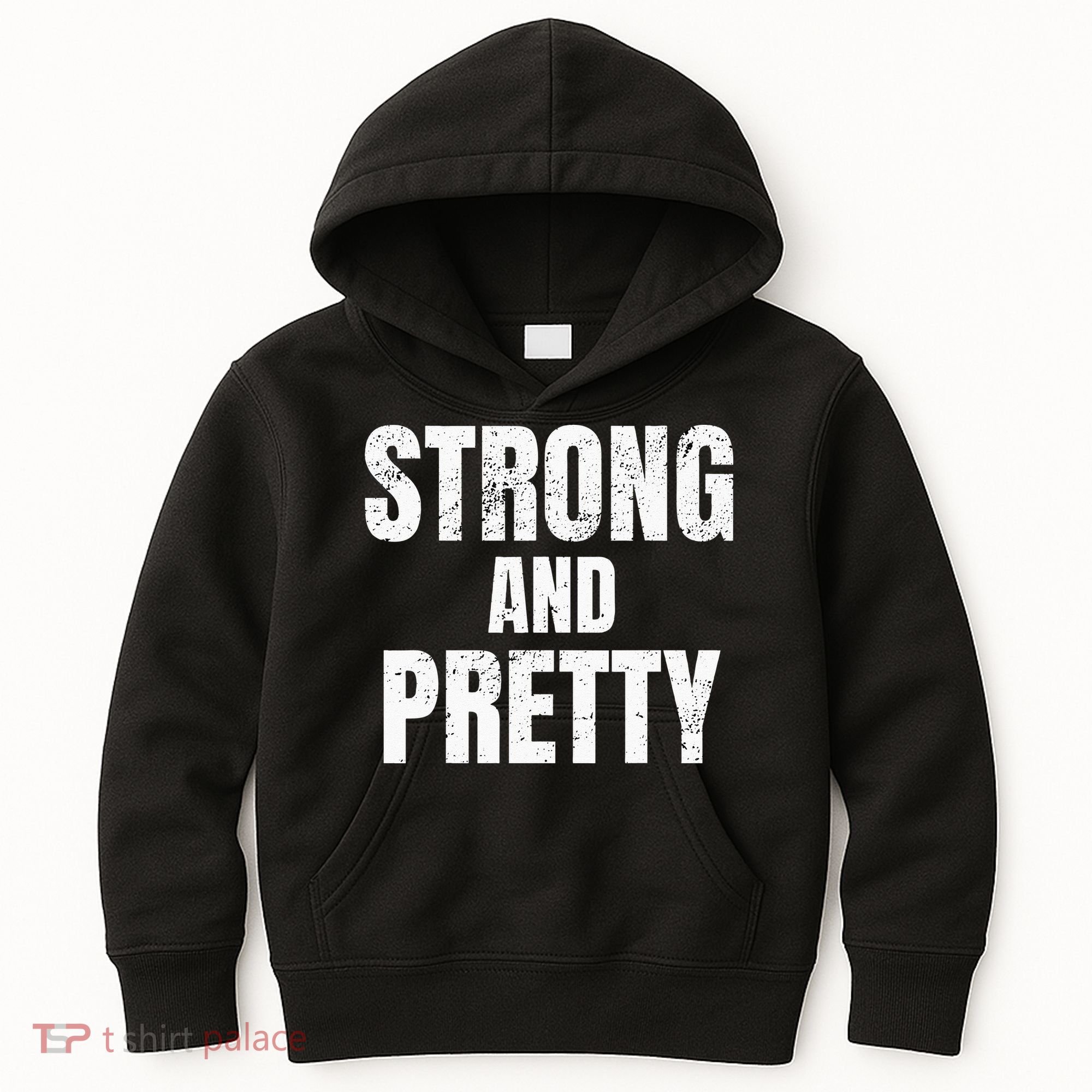 Funny Strong And Pretty Strongman Fitness Gym Gift Kids Hoodie