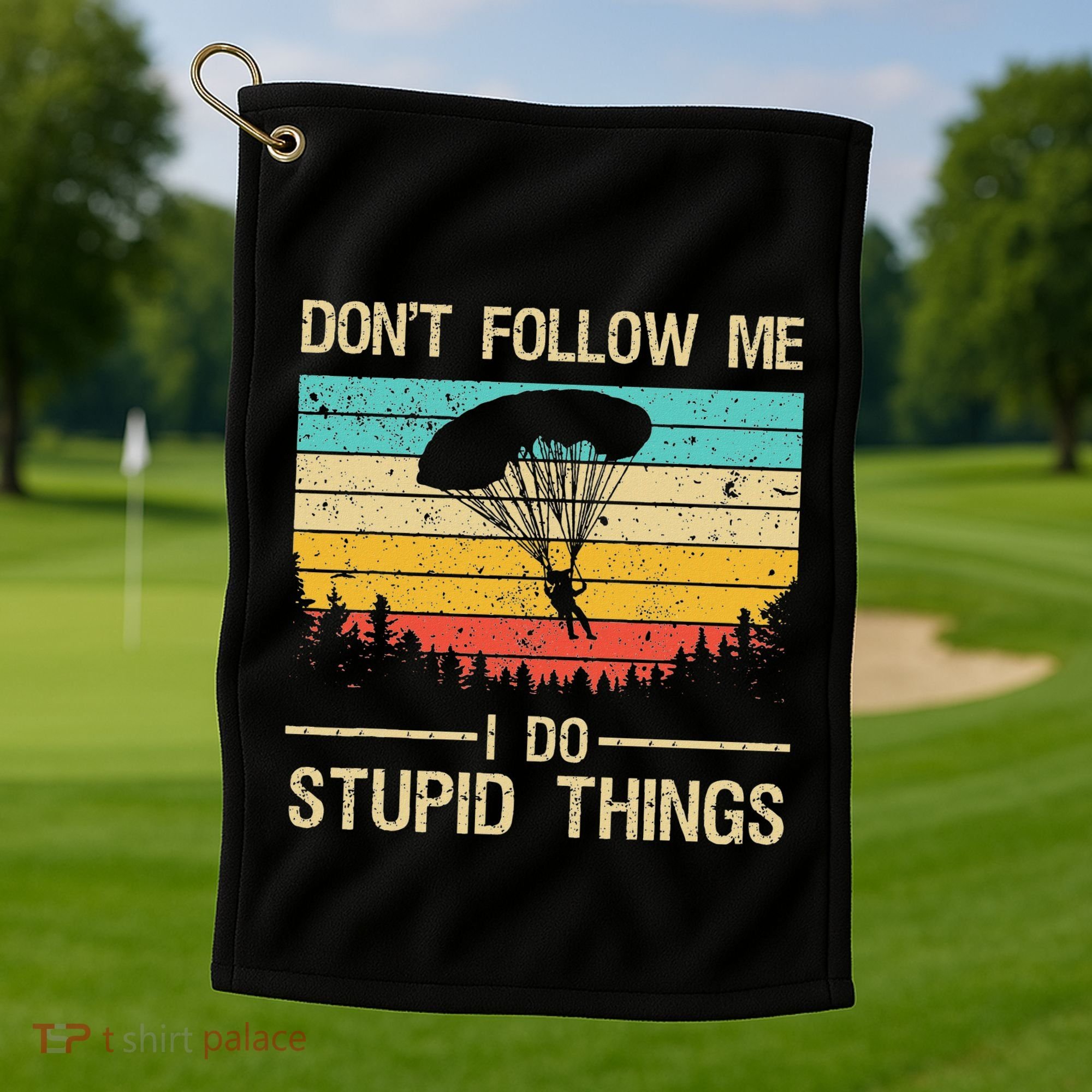 Funny Skydiving Art For Women Skydiver Skydive Lovers Golf Towel