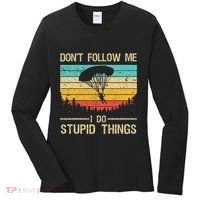 Funny Skydiving Art For Women Skydiver Skydive Lovers Women's Long Sleeve Shirt thumb 0