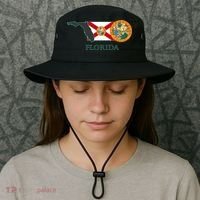 Florida Seal And Flag Bucket Hat thumb 3