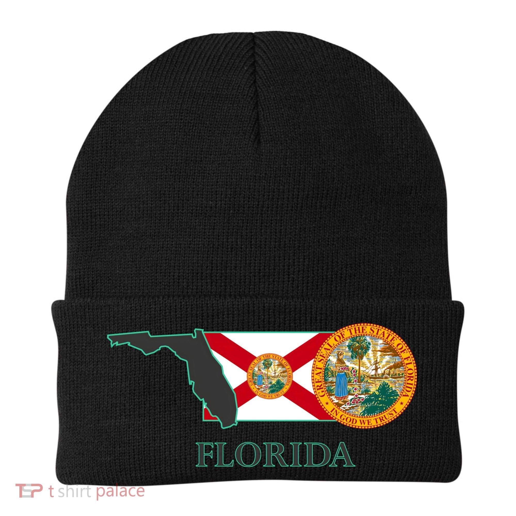 Florida Seal And Flag Beanie
