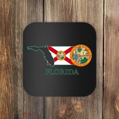 Florida Seal And Flag Coaster