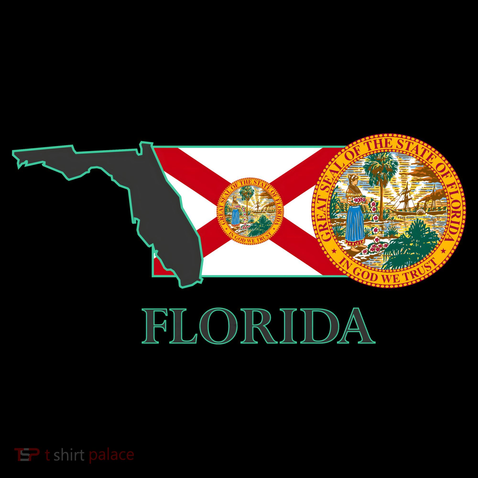 Florida Seal And Flag Coaster