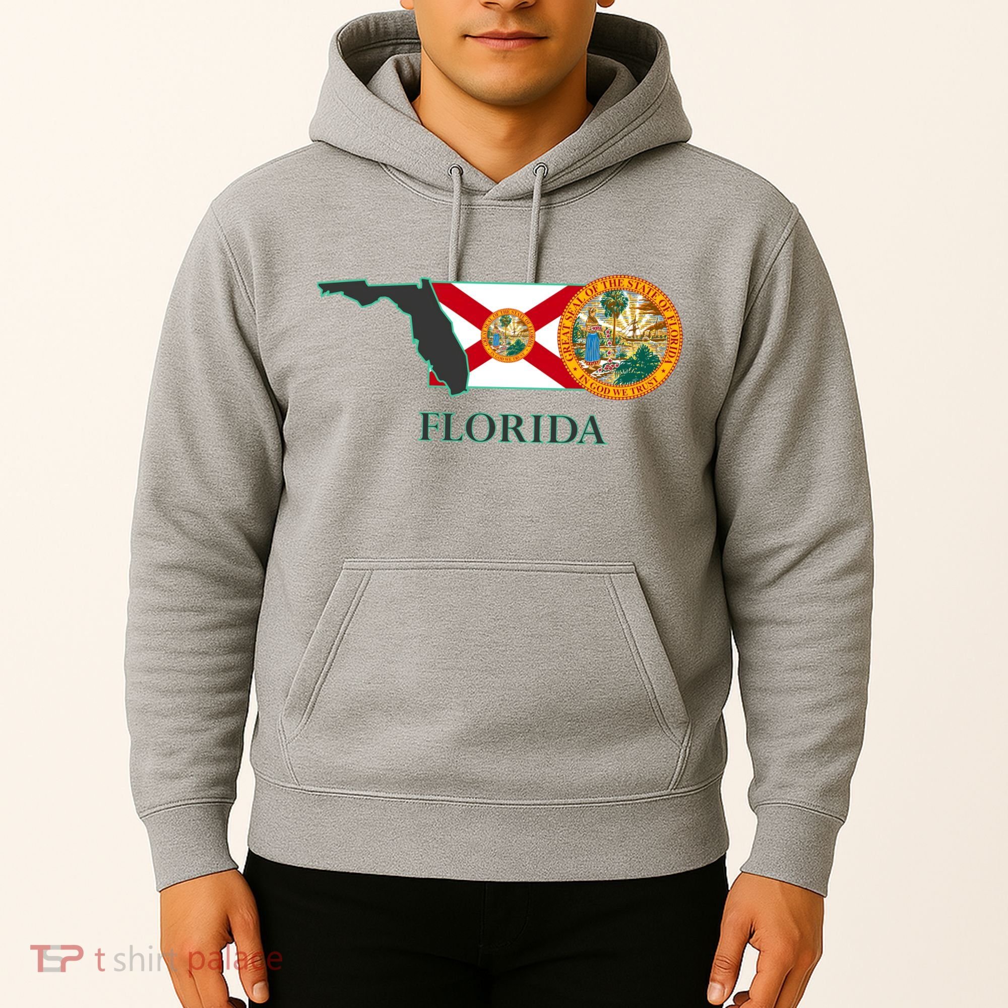 Florida Seal And Flag Hoodie
