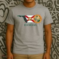 Florida Seal And Flag T-Shirt thumb 3
