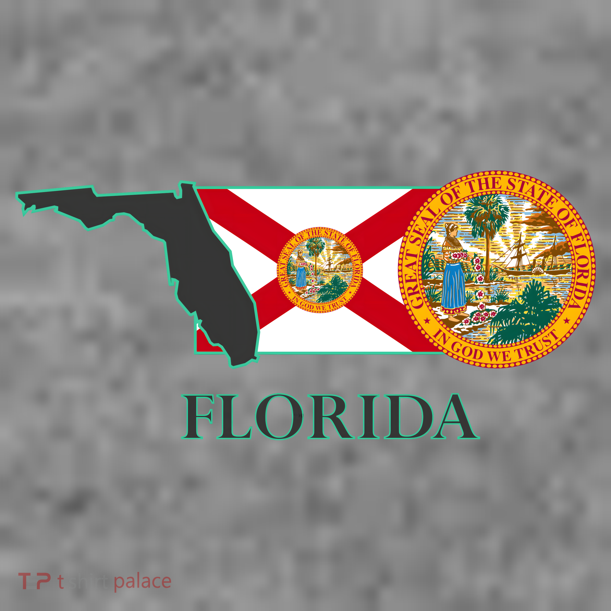 Florida Seal And Flag T-Shirt