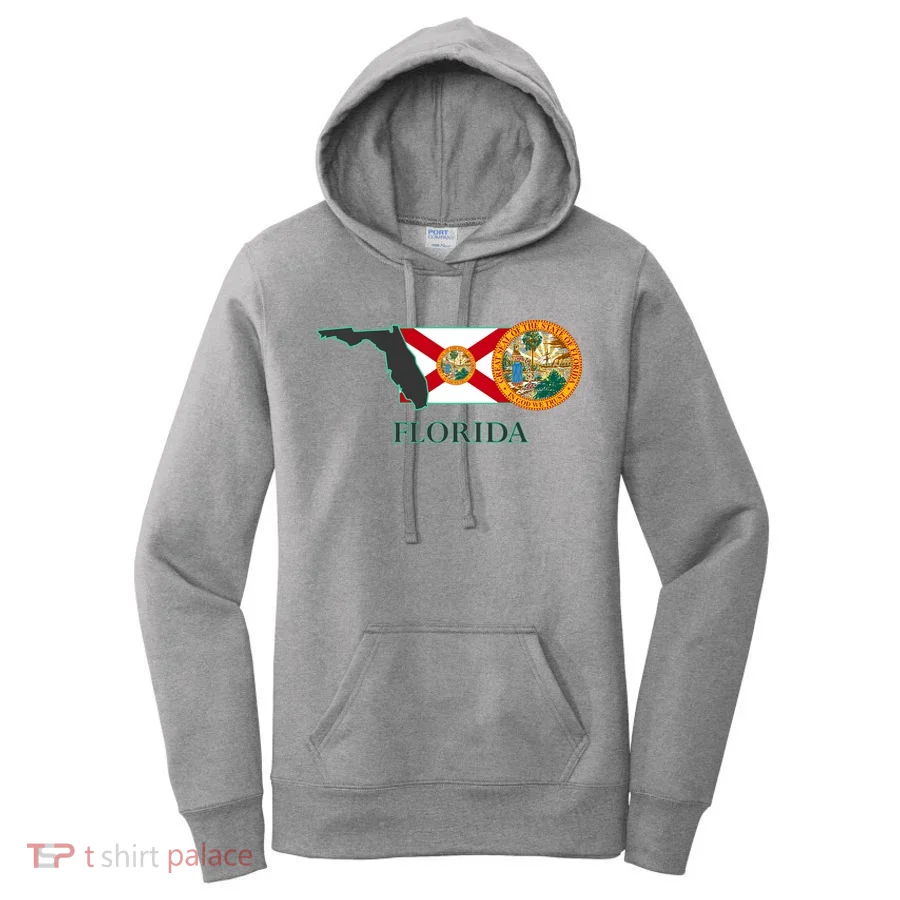 Florida Seal And Flag Women's Hoodie