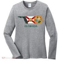 Florida Seal And Flag Women's Long Sleeve Shirt thumb 0