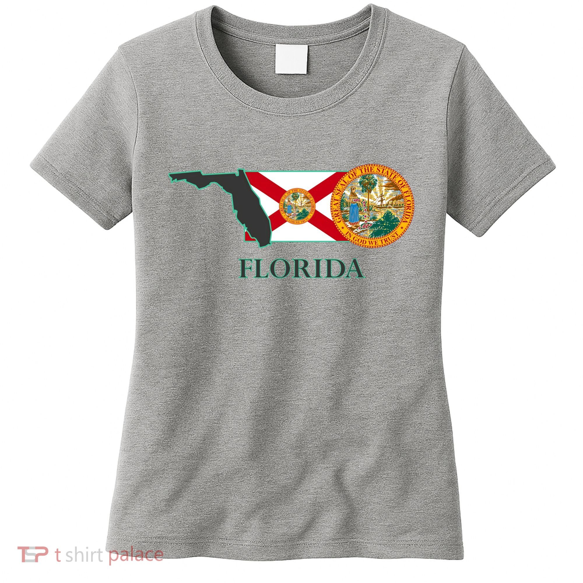 Florida Seal And Flag Women's T-Shirt