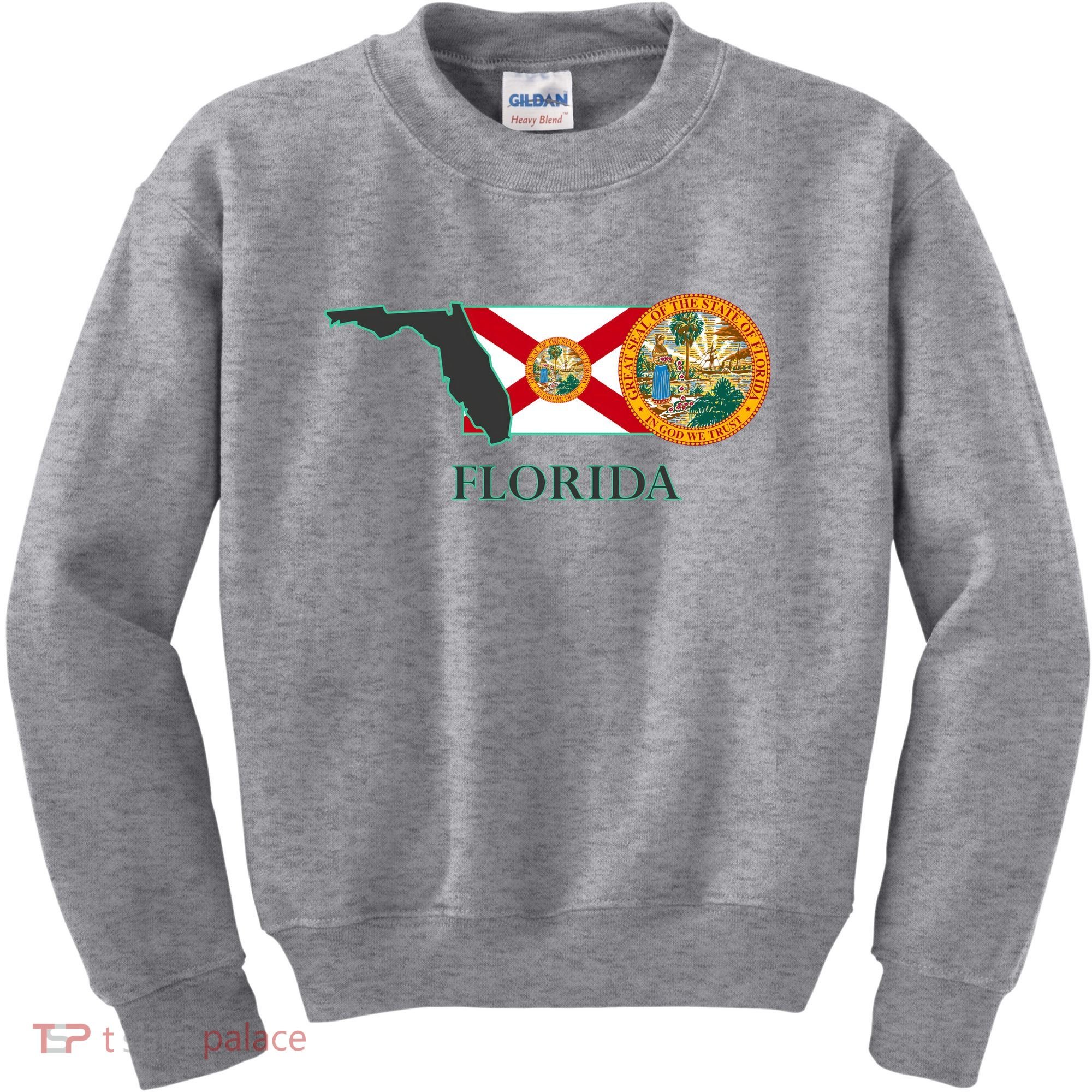 Florida Seal And Flag Kids Sweatshirt