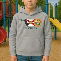 Florida Seal And Flag Kids Hoodie thumb 2