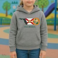 Florida Seal And Flag Kids Hoodie thumb 3