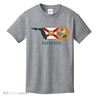 Florida Seal And Flag Kids T-Shirt