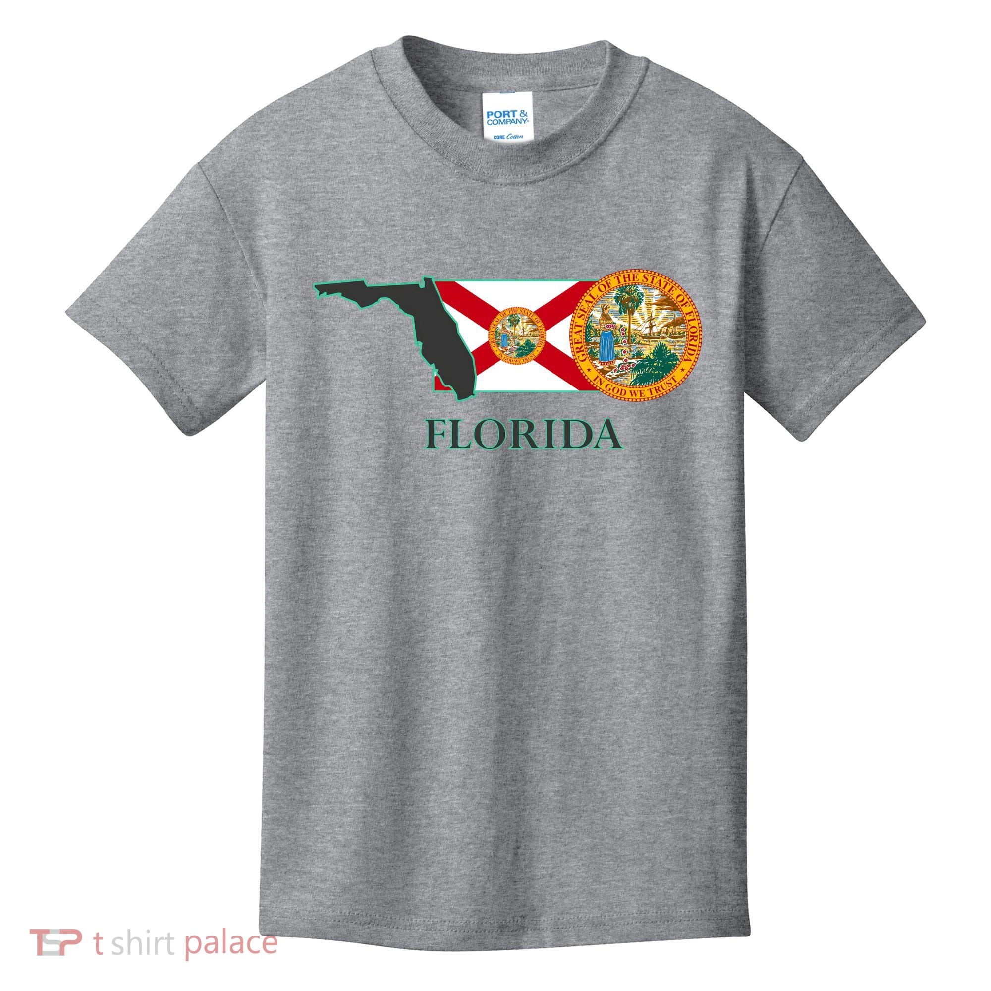 Florida Seal And Flag Kids T-Shirt