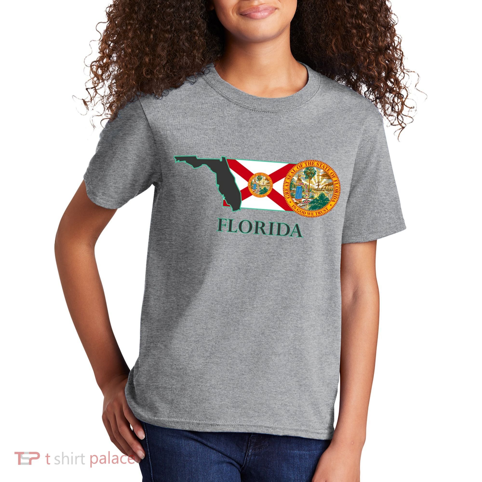 Florida Seal And Flag Kids T-Shirt