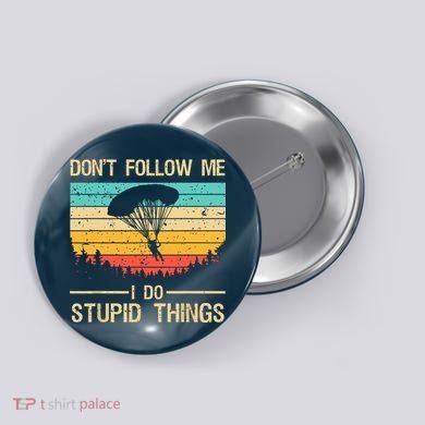 Funny Skydiving Art For Men Women Skydiver Skydive Lovers Button