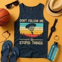 Funny Skydiving Art For Men Women Skydiver Skydive Lovers Tank Top thumb 4