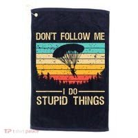 Funny Skydiving Art For Men Women Skydiver Skydive Lovers Golf Towel thumb 0