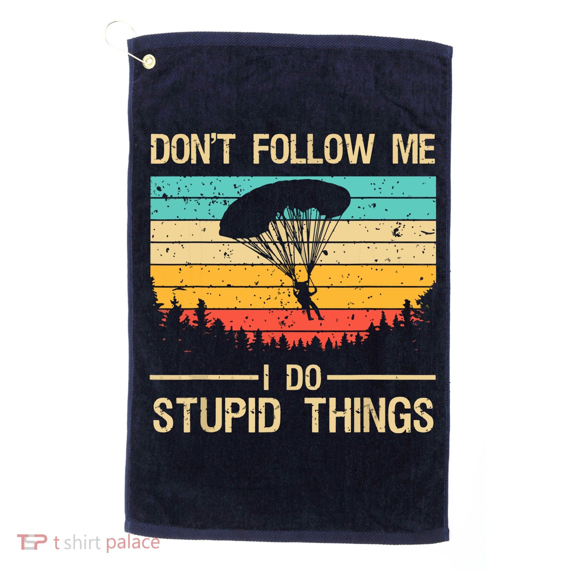 Funny Skydiving Art For Men Women Skydiver Skydive Lovers Golf Towel