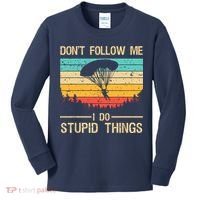 Funny Skydiving Art For Men Women Skydiver Skydive Lovers Kids Long Sleeve Shirt thumb 0