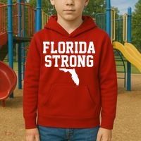 Florida Strong Awareness Hurricane Milton Kids Hoodie thumb 2