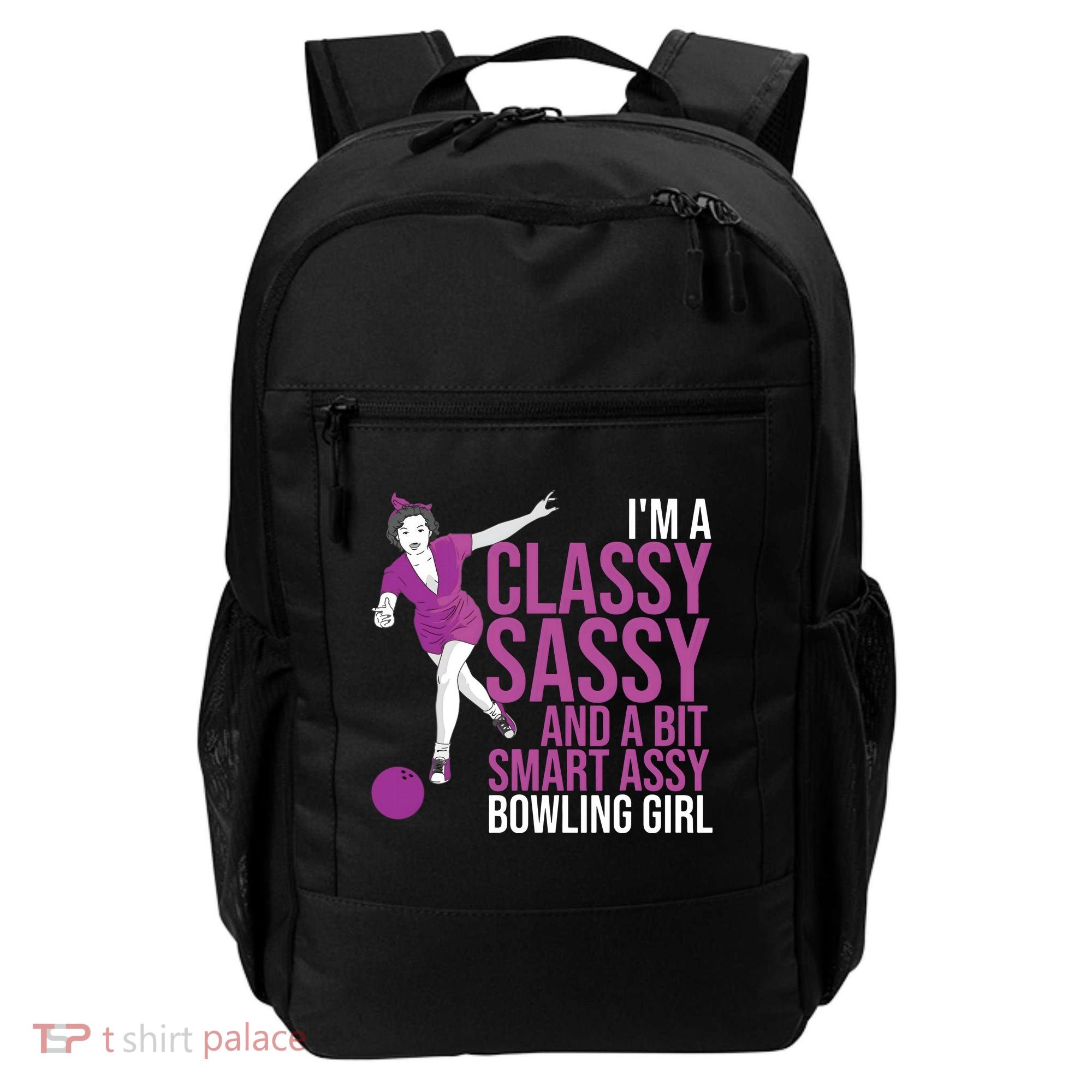 Funny Smart Assy Bowling Gift For Classy Bowler Women Backpack