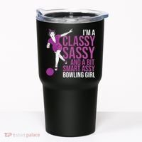Funny Smart Assy Bowling Gift For Classy Bowler Women Tumbler thumb 0