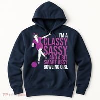 Funny Smart Assy Bowling Gift For Classy Bowler Women Hoodie thumb 0