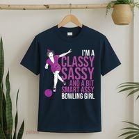 Funny Smart Assy Bowling Gift For Classy Bowler Women T-Shirt thumb 2