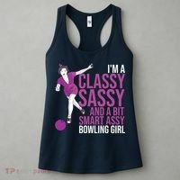 Funny Smart Assy Bowling Gift For Classy Bowler Women Women's Tank Top thumb 3