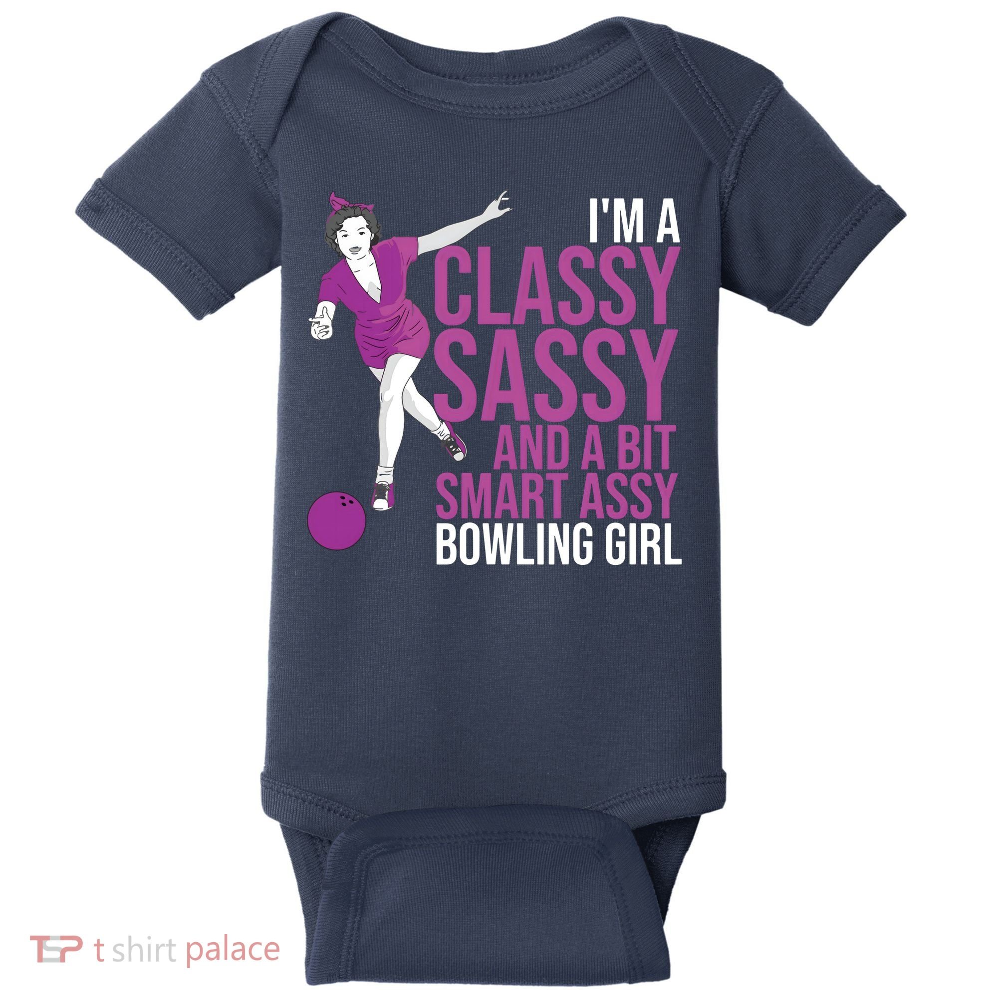 Funny Smart Assy Bowling Gift For Classy Bowler Women Baby Bodysuit