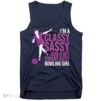 Funny Smart Assy Bowling Gift For Classy Bowler Women Tank Top thumb 0