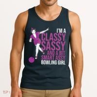 Funny Smart Assy Bowling Gift For Classy Bowler Women Tank Top thumb 3