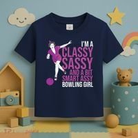 Funny Smart Assy Bowling Gift For Classy Bowler Women Toddler T-Shirt thumb 3