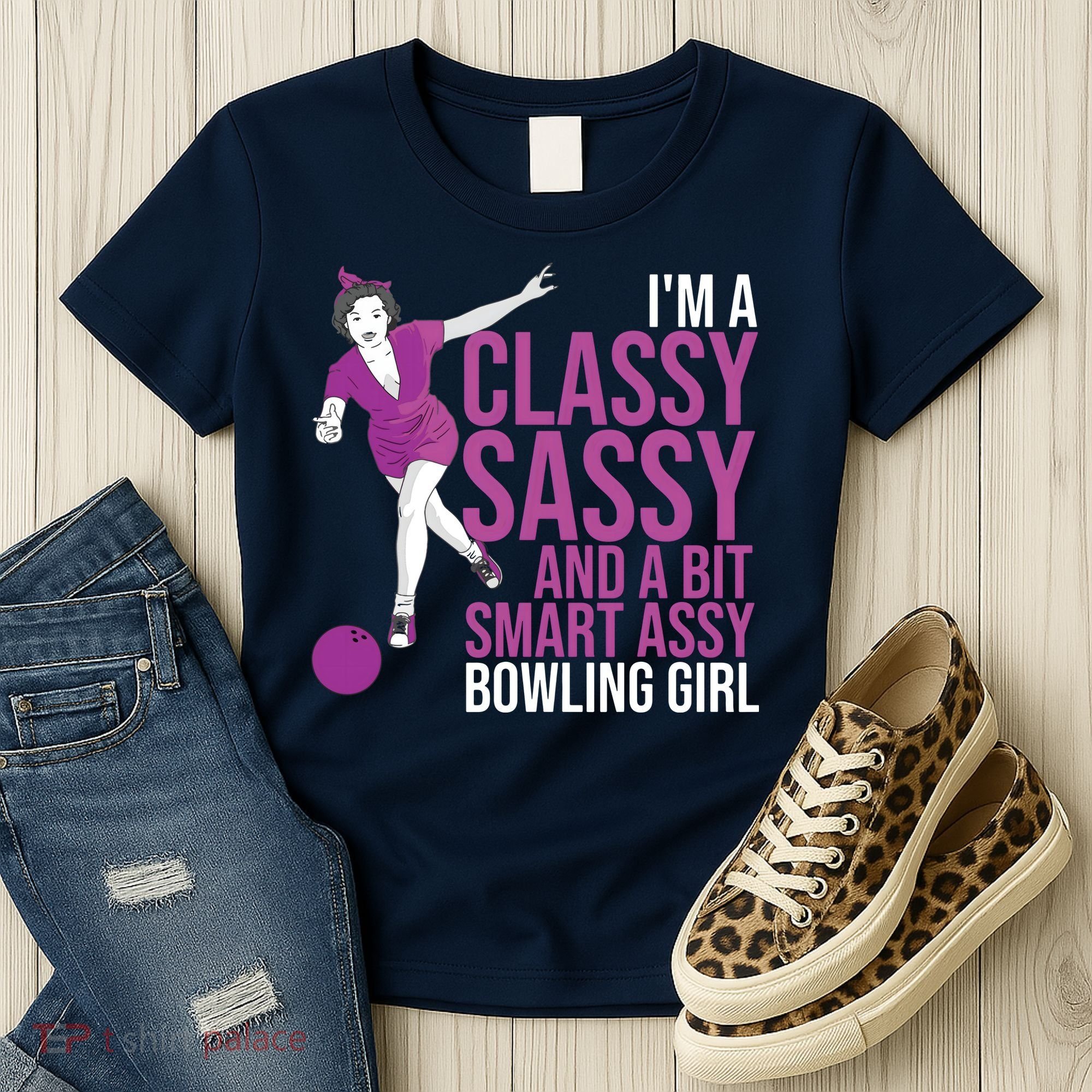 Funny Smart Assy Bowling Gift For Classy Bowler Women Women's T-Shirt