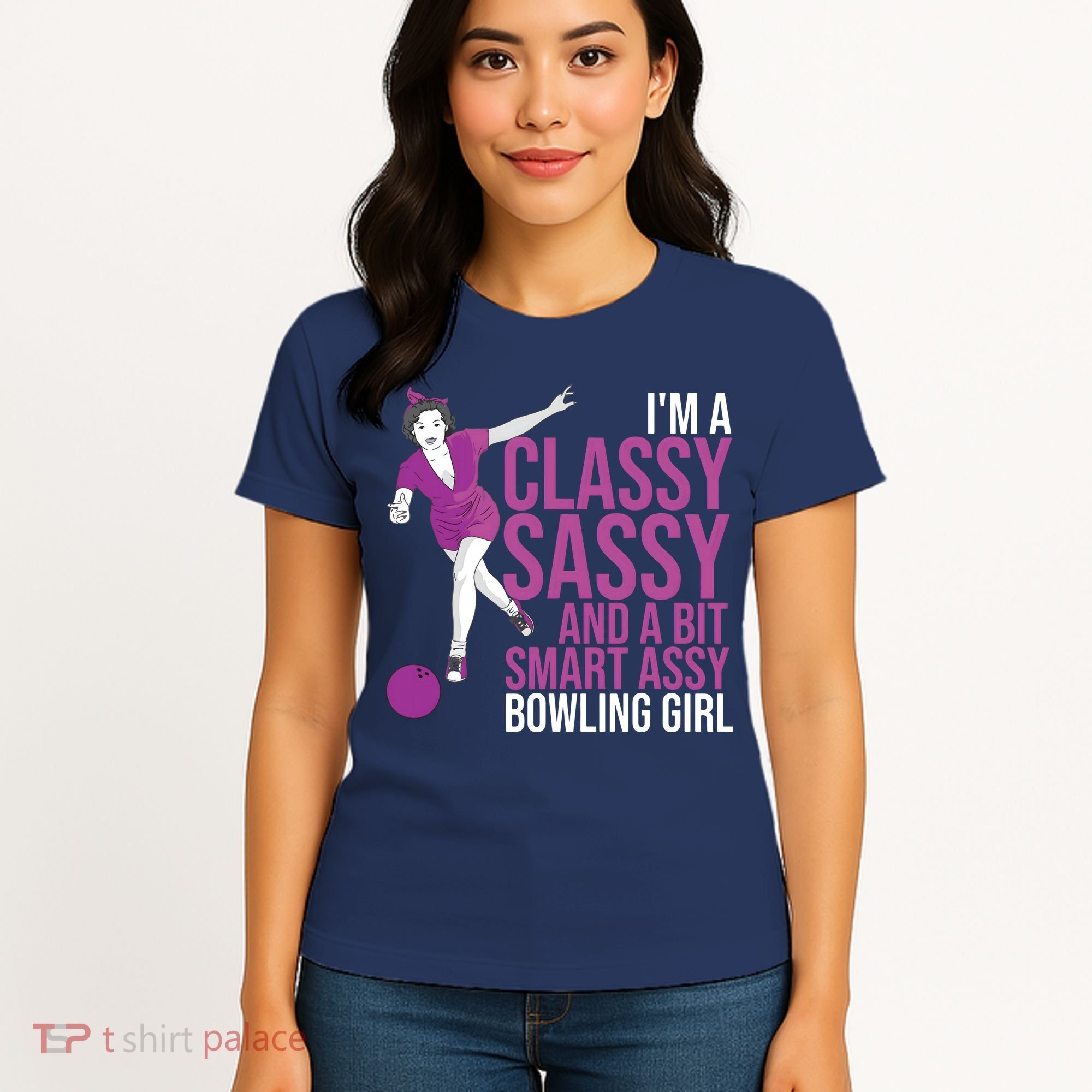 Funny Smart Assy Bowling Gift For Classy Bowler Women Women's T-Shirt