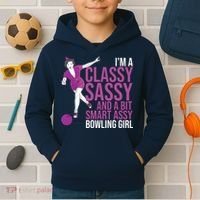 Funny Smart Assy Bowling Gift For Classy Bowler Women Kids Hoodie thumb 2