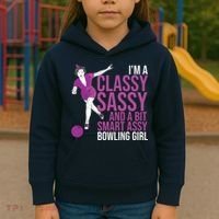Funny Smart Assy Bowling Gift For Classy Bowler Women Kids Hoodie thumb 3