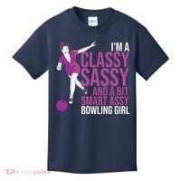 Funny Smart Assy Bowling Gift For Classy Bowler Women Kids T-Shirt thumb 0