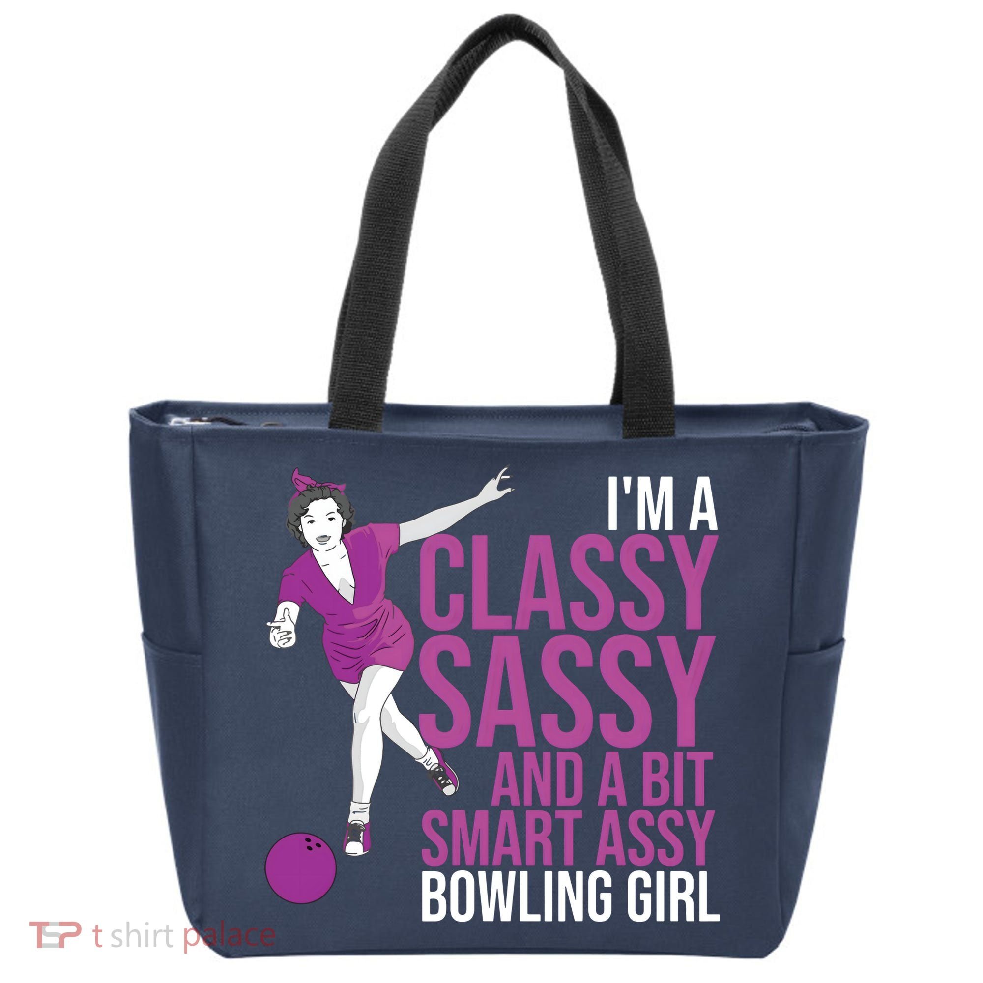 Funny Smart Assy Bowling Gift For Classy Bowler Women Tote Bag