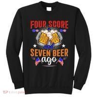 Four Score And Seven Beer Ago 4th Of July Sweatshirt thumb 0